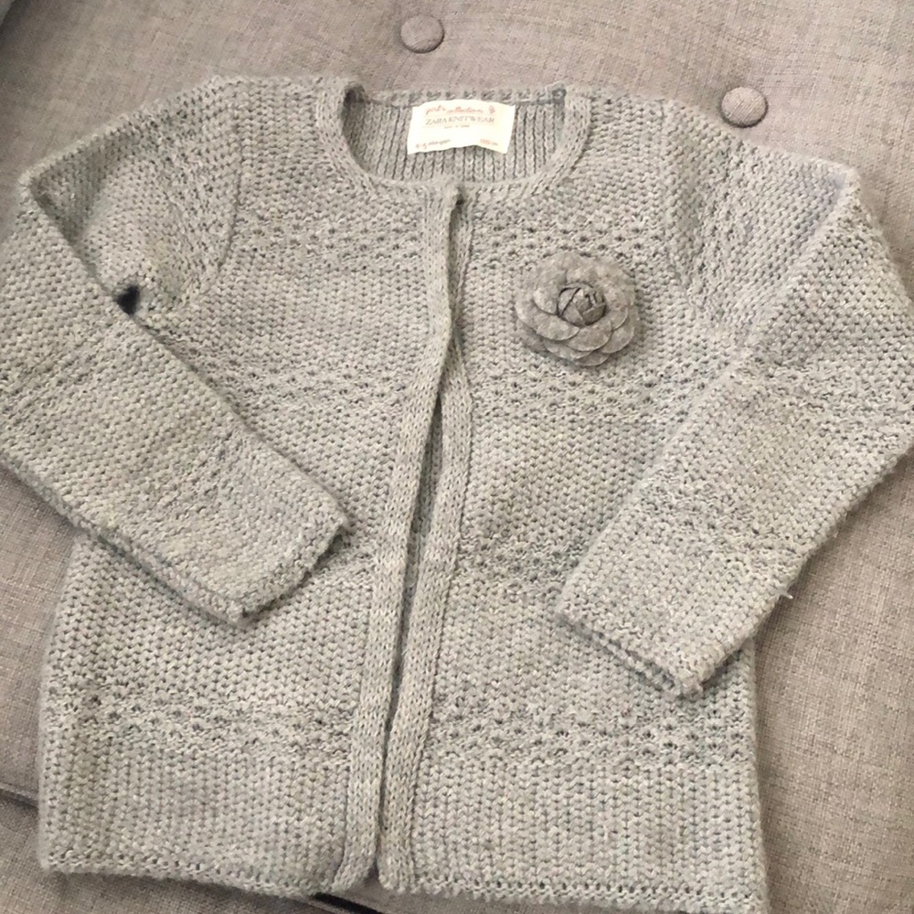 Little girl wool sweater cardigan